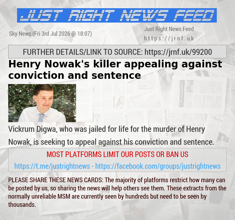Henry Nowak’s killer appealing against conviction and sentence