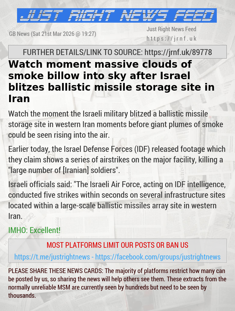 Watch moment massive clouds of smoke billow into sky after Israel blitzes ballistic missile storage site in Iran