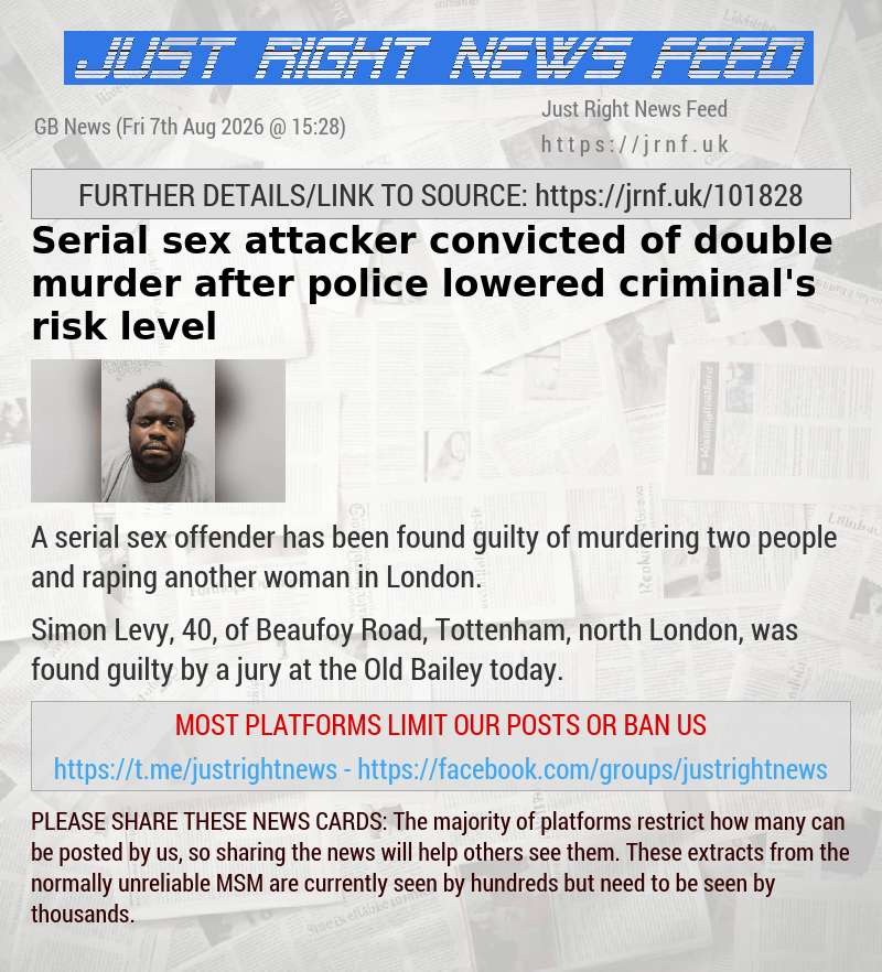 Serial sex attacker convicted of double murder after police lowered criminal’s risk level
