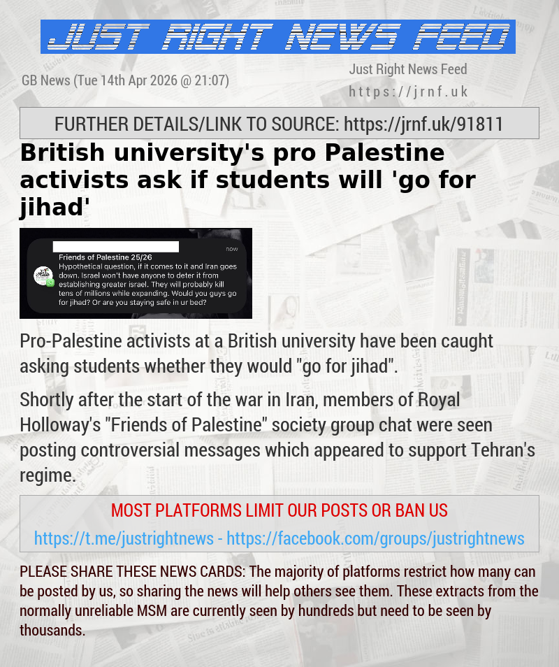 British university’s pro—Palestine activists ask if students will ’go for jihad’