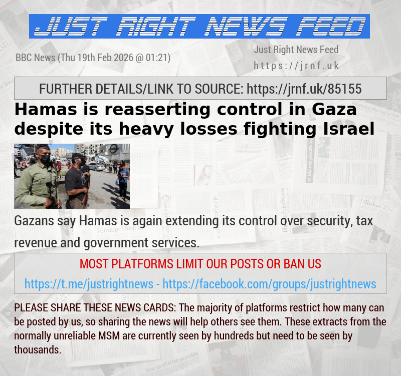 Hamas is reasserting control in Gaza despite its heavy losses fighting Israel