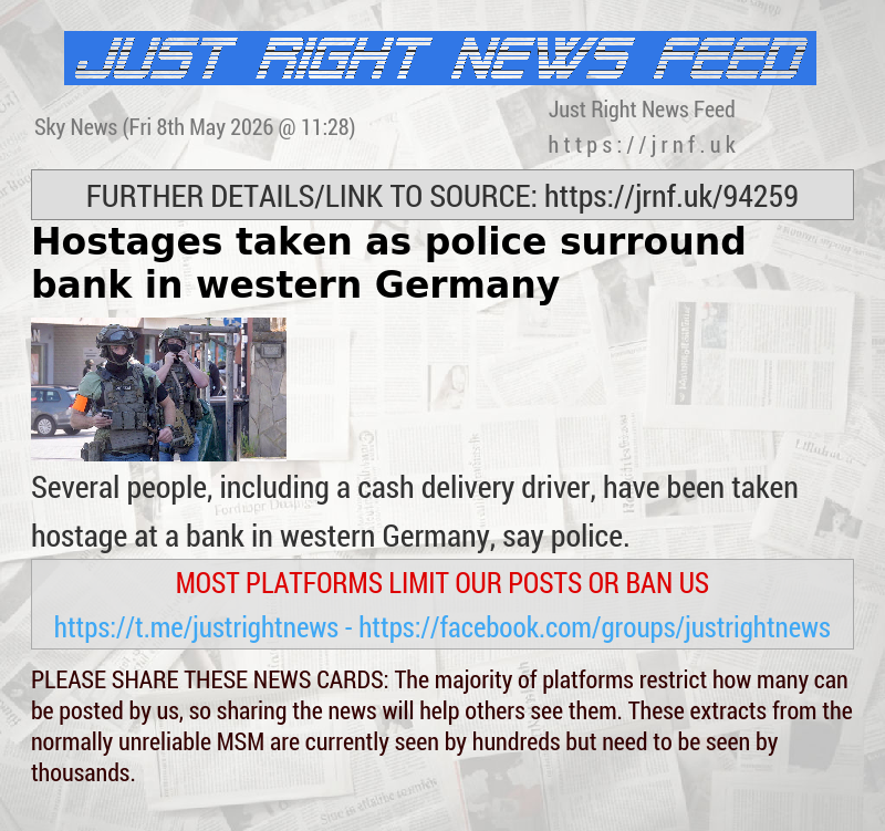 Hostages taken as police surround bank in western Germany