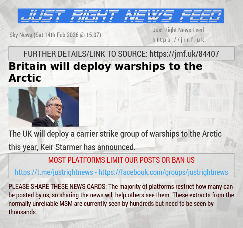 Britain will deploy warships to the Arctic