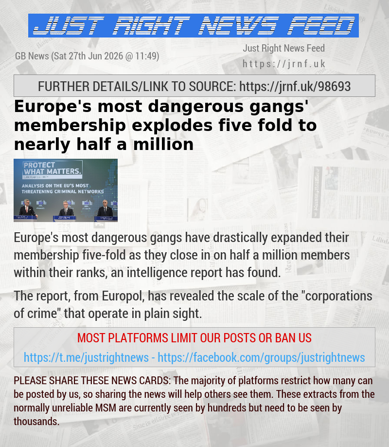 Europe’s most dangerous gangs’ membership explodes five—fold to nearly half a million