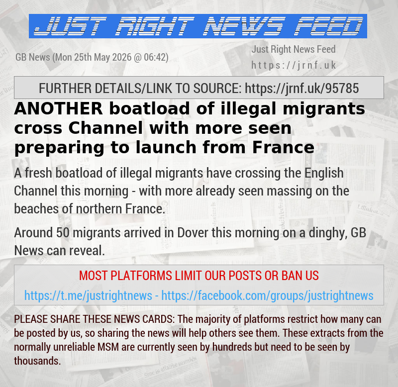 ANOTHER boatload of illegal migrants cross Channel with more seen preparing to launch from France