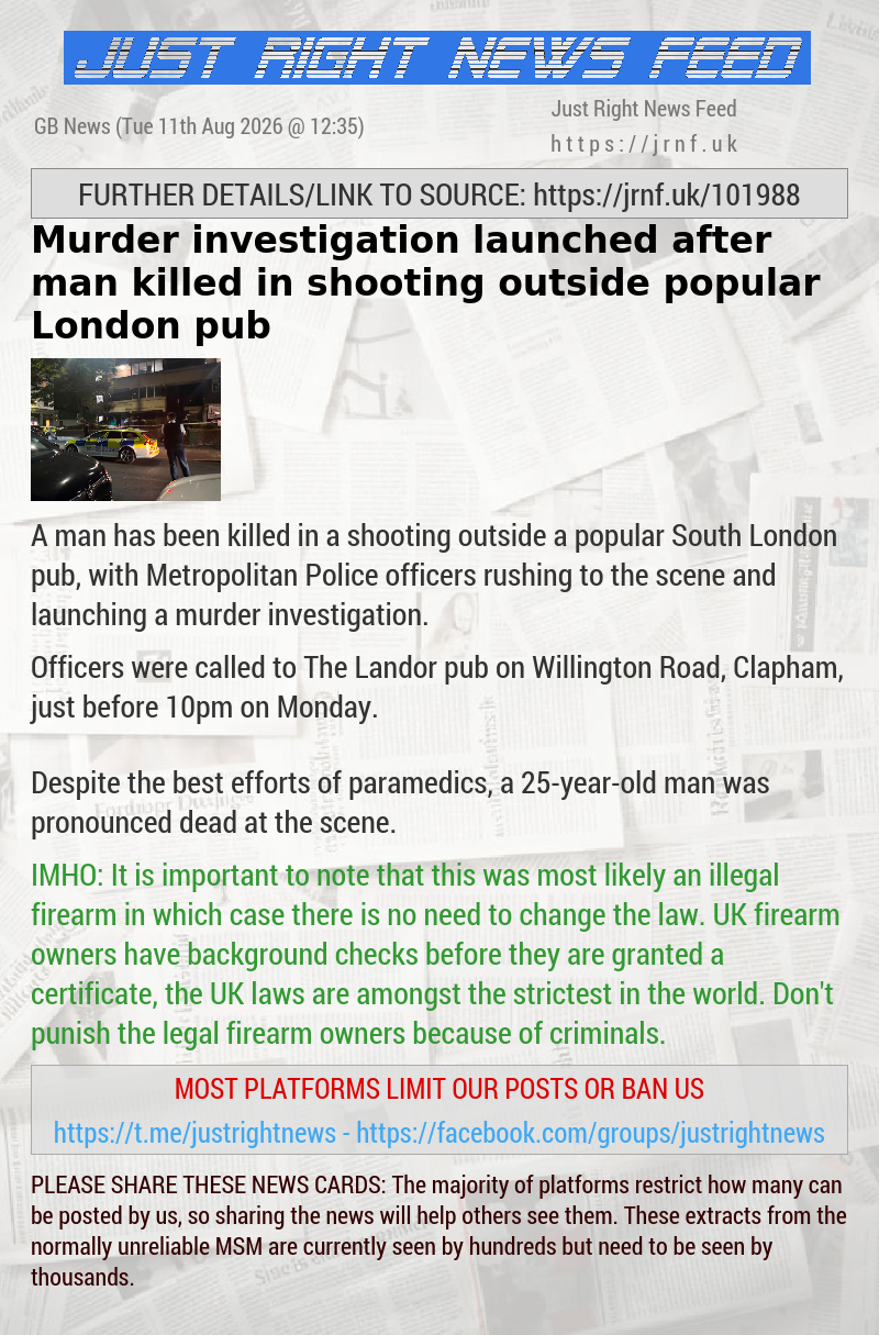 Murder investigation launched after man killed in shooting outside popular London pub
