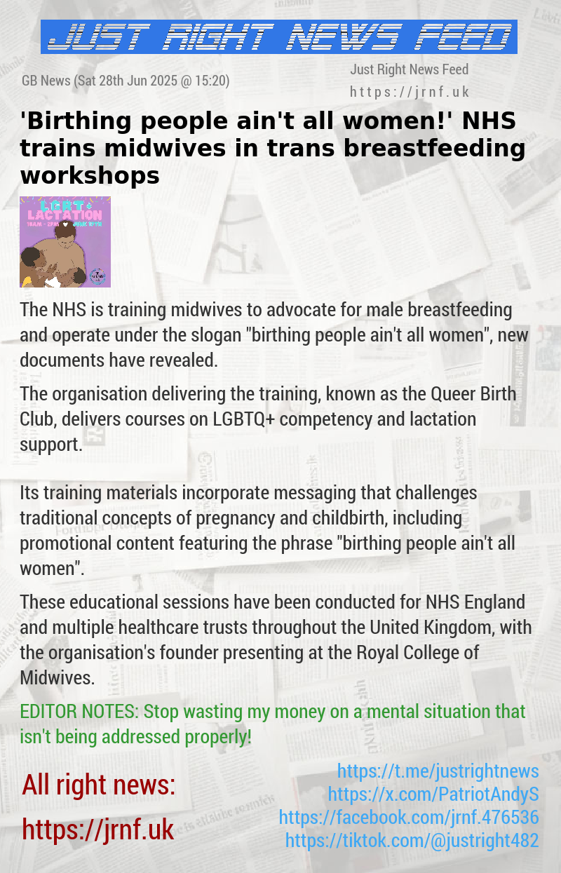 ’Birthing people ain’t all women!’ NHS trains midwives in trans breastfeeding workshops