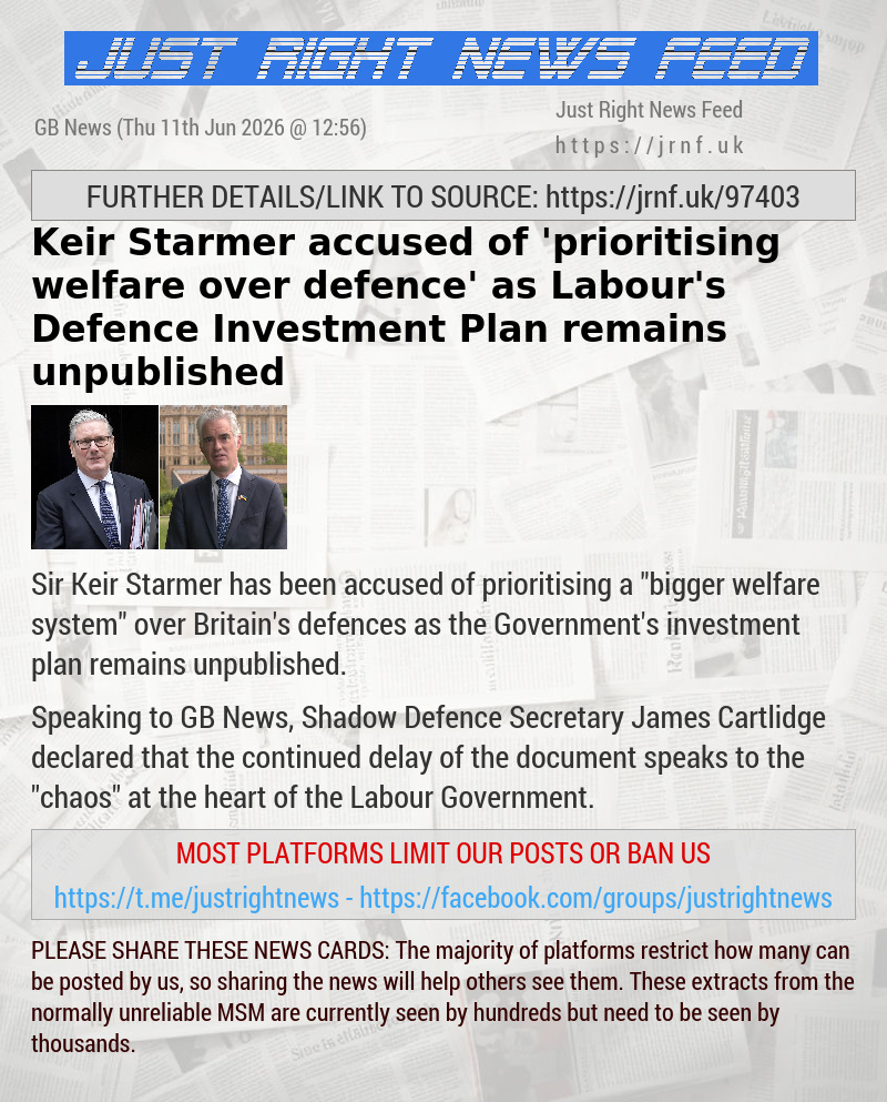 Keir Starmer accused of ’prioritising welfare over defence’ as Labour’s Defence Investment Plan remains unpublished