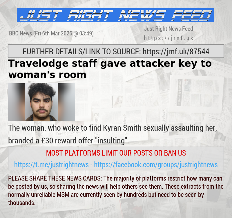 Travelodge staff gave attacker key to woman’s room