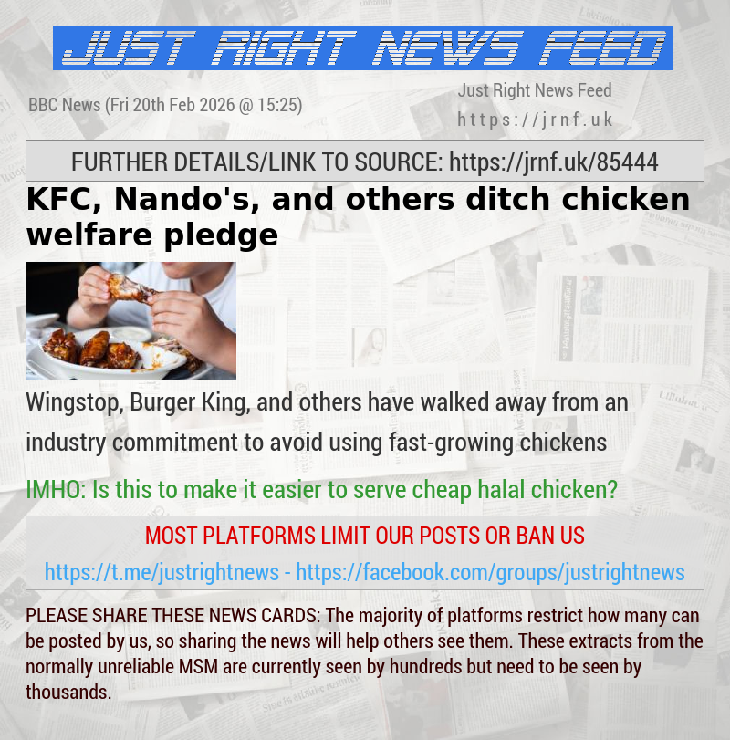 KFC, Nando’s, and others ditch chicken welfare pledge