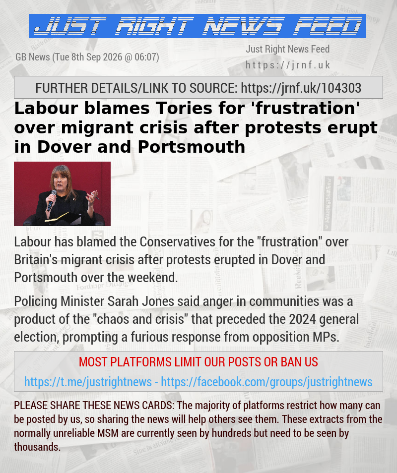 Labour blames Tories for ’frustration’ over migrant crisis after protests erupt in Dover and Portsmouth