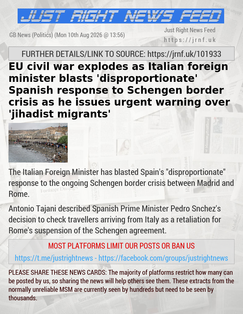 EU civil war explodes as Italian foreign minister blasts ’disproportionate’ Spanish response to Schengen border crisis as he issues urgent warning over ’jihadist migrants’