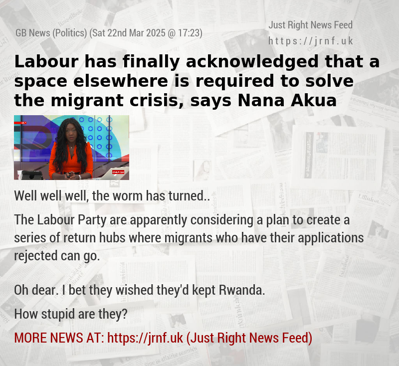 Labour has finally acknowledged that a space elsewhere is required to solve the migrant crisis, says Nana Akua