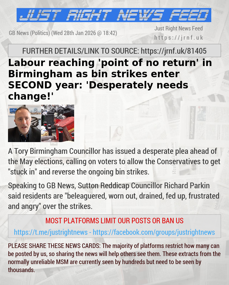 Labour reaching ’point of no return’ in Birmingham as bin strikes enter SECOND year: ’Desperately needs change!’