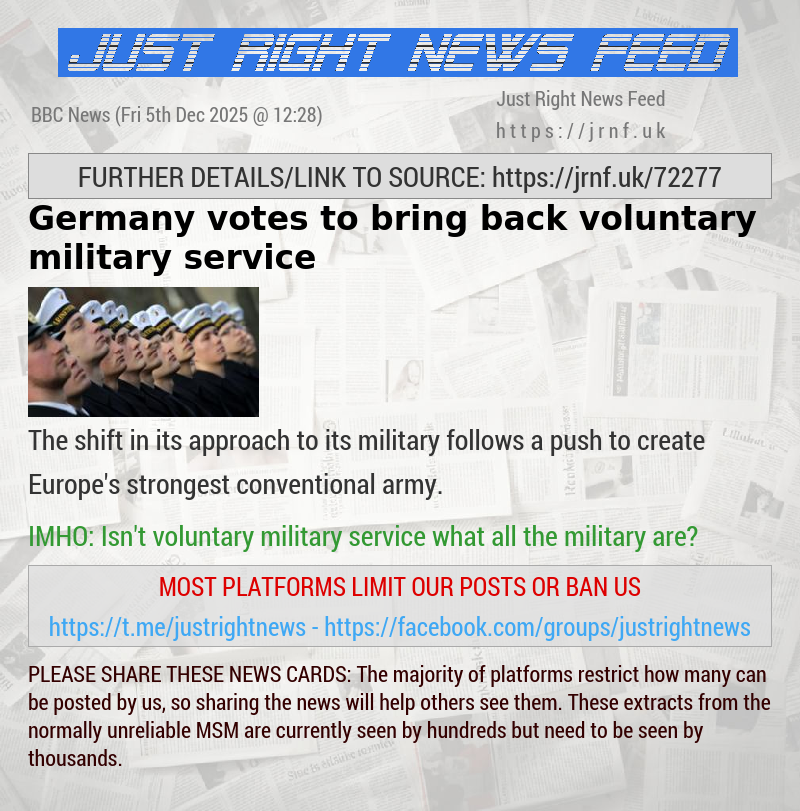 Germany votes to bring back voluntary military service
