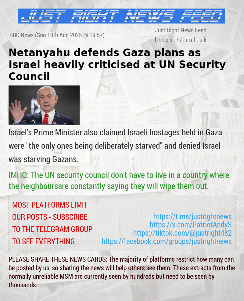 Netanyahu defends Gaza plans as Israel heavily criticised at UN Security Council