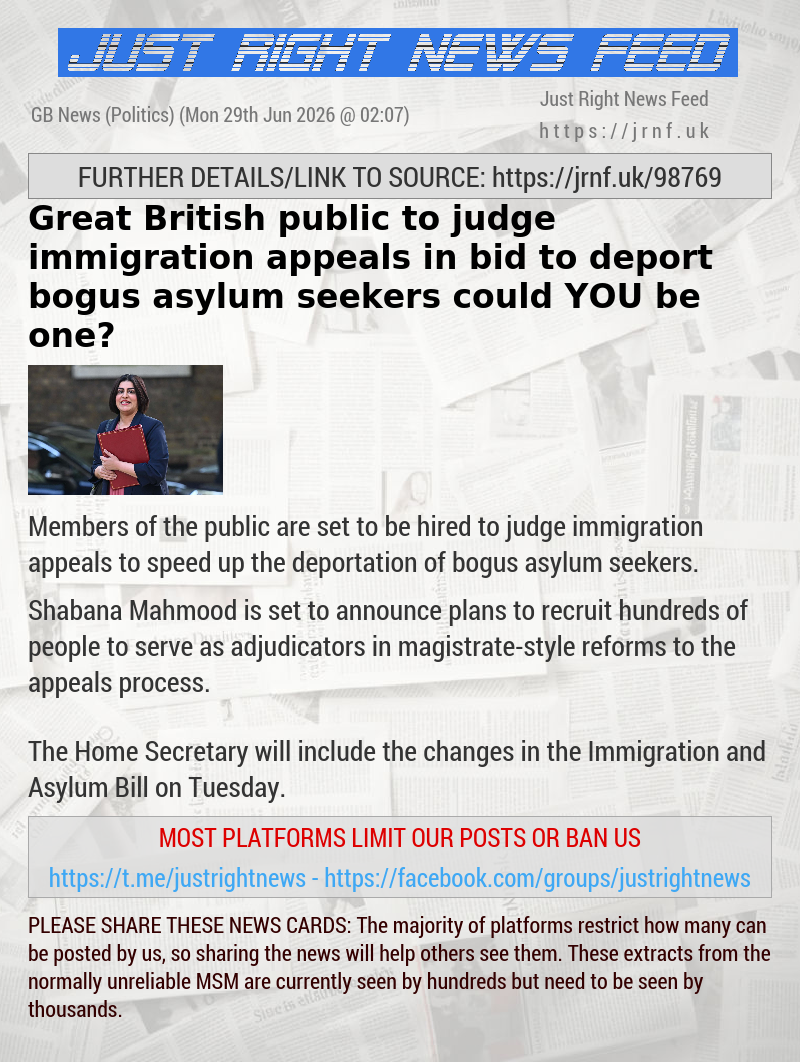 Great British public to judge immigration appeals in bid to deport bogus asylum seekers — could YOU be one?