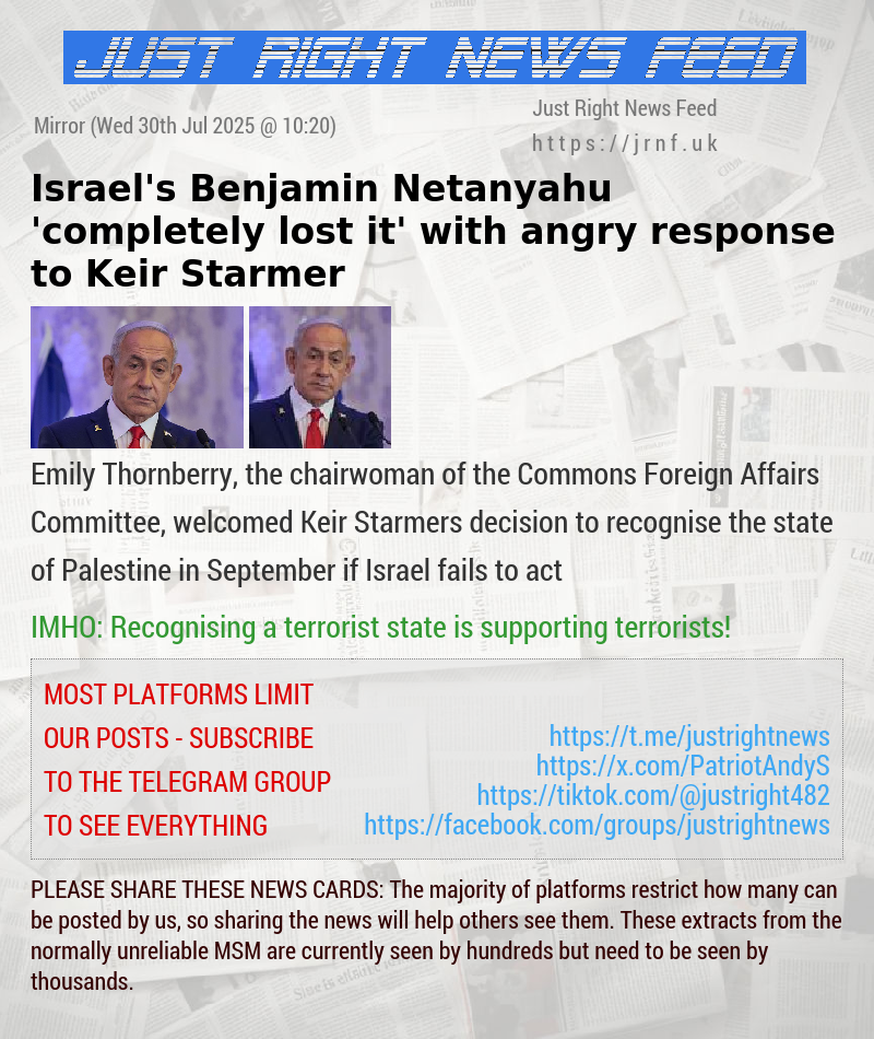 Israel’s Benjamin Netanyahu ’completely lost it’ with angry response to Keir Starmer