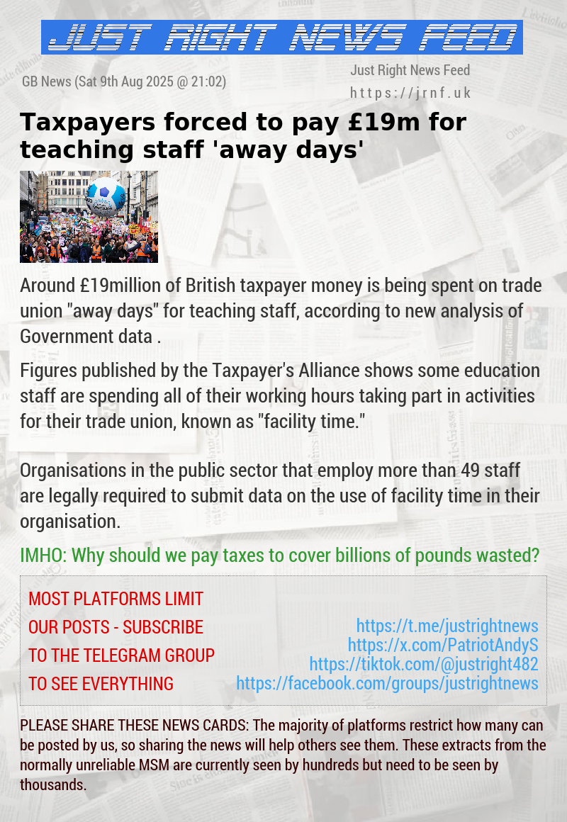 Taxpayers forced to pay &pound;19m for teaching staff ’away days’