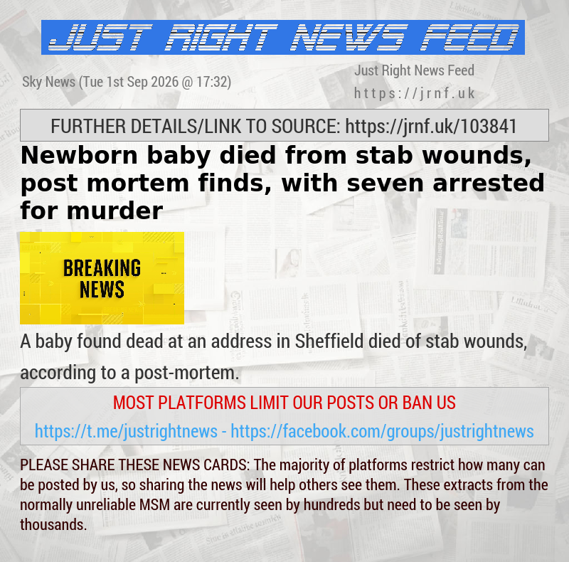 Newborn baby died from stab wounds, post—mortem finds, with seven arrested for murder