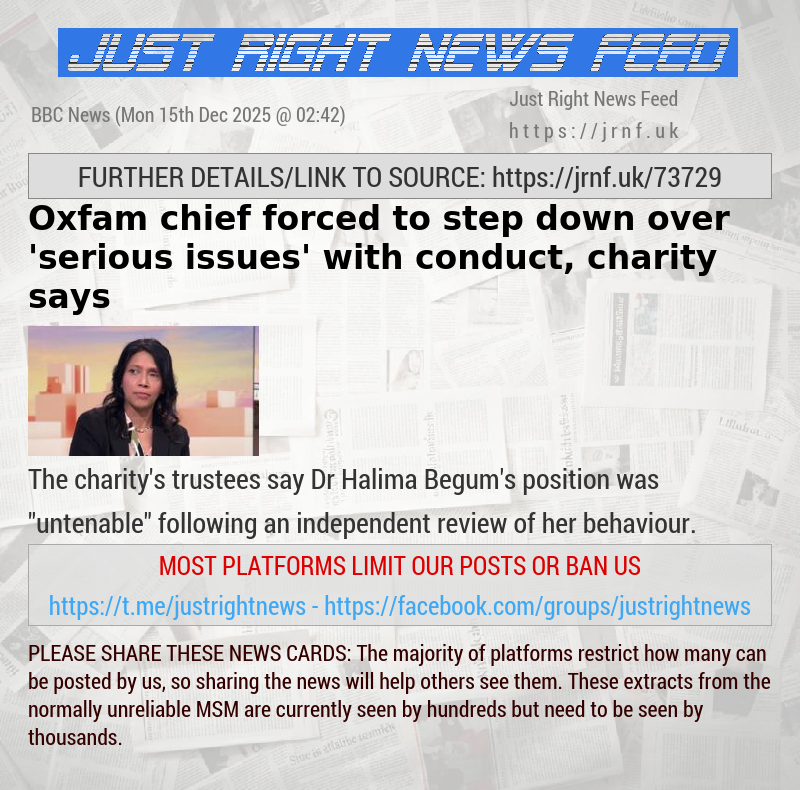 Oxfam chief forced to step down over ’serious issues’ with conduct, charity says