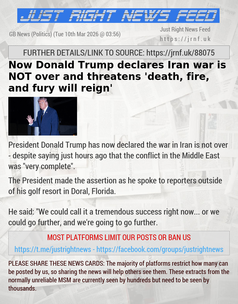 Now Donald Trump declares Iran war is NOT over and threatens ’death, fire, and fury will reign’