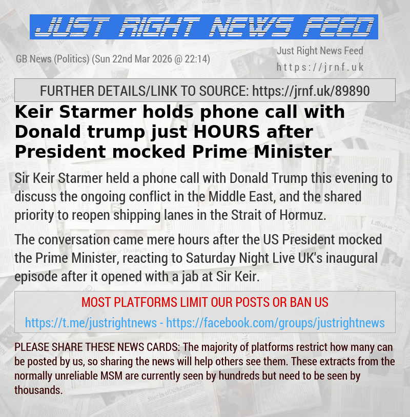 Keir Starmer holds phone call with Donald trump just HOURS after President mocked Prime Minister