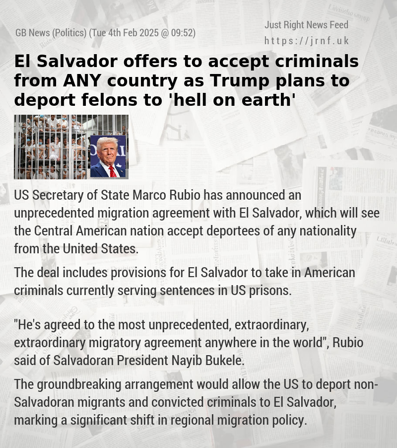 El Salvador offers to accept criminals from ANY country as Trump plans to deport felons to ’hell on earth’