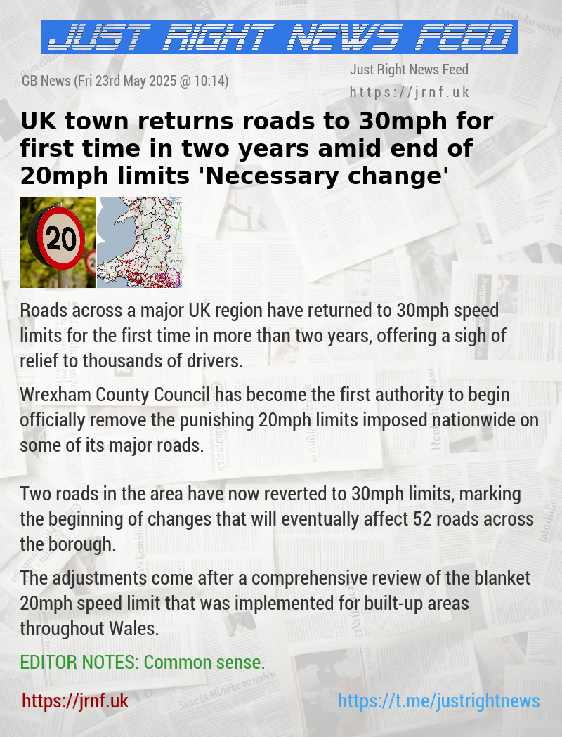 UK town returns roads to 30mph for first time in two years amid end of 20mph limits — ’Necessary change’