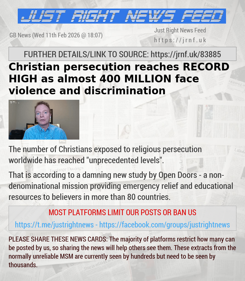 Christian persecution reaches RECORD HIGH as almost 400 MILLION face violence and discrimination