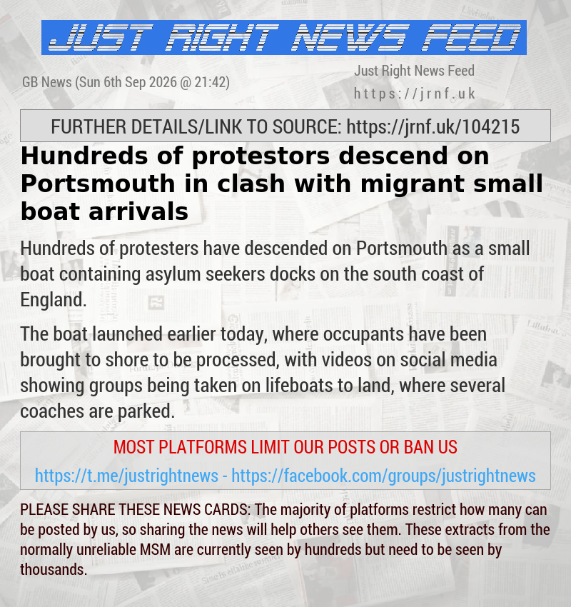 Hundreds of protestors descend on Portsmouth in clash with migrant small boat arrivals