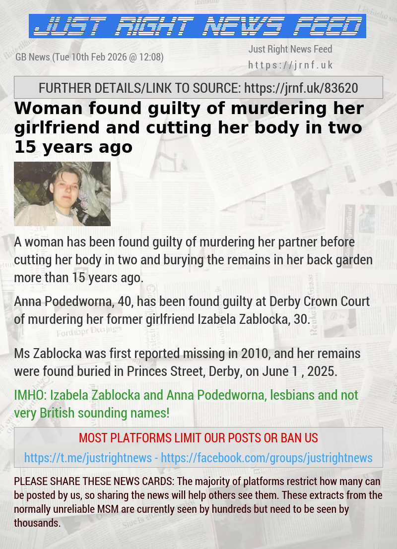 Woman found guilty of murdering her girlfriend and cutting her body in two 15 years ago