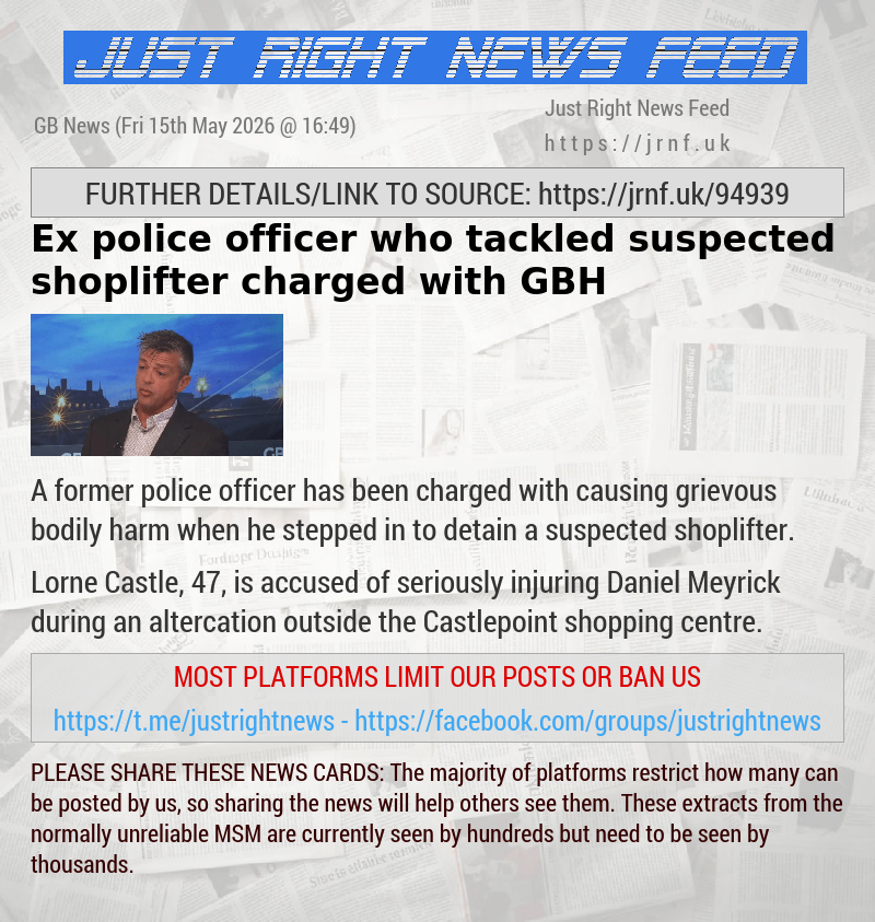 Ex—police officer who tackled suspected shoplifter charged with GBH