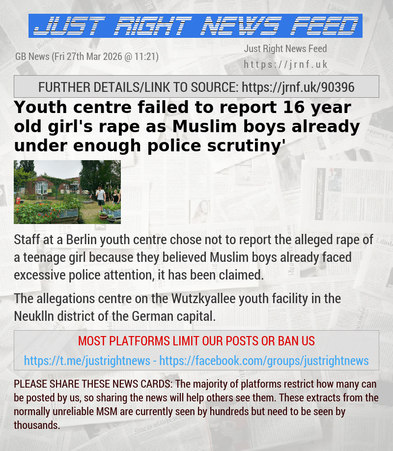 Youth centre failed to report 16—year—old girl’s rape as ‘Muslim boys already under enough police scrutiny’