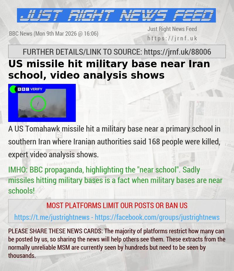 US missile hit military base near Iran school, video analysis shows