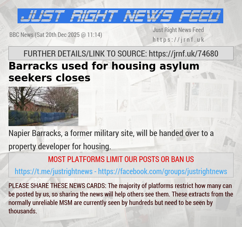 Barracks used for housing asylum seekers closes