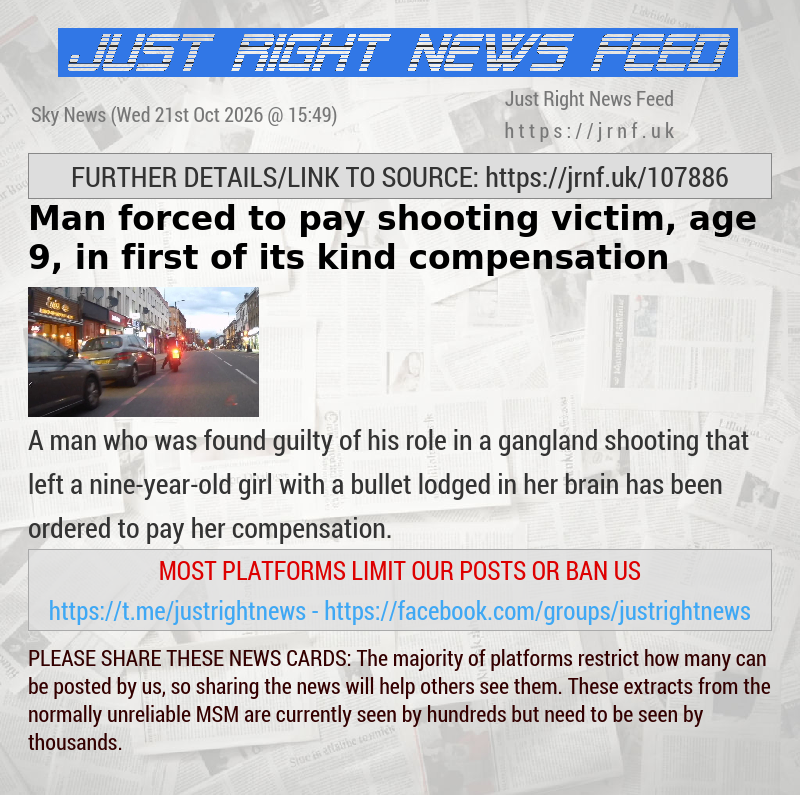 Man forced to pay shooting victim, age 9, in first—of—its—kind compensation