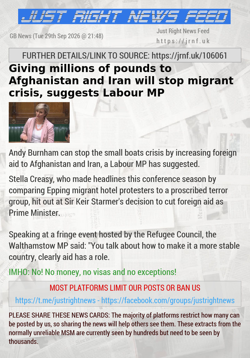 Giving millions of pounds to Afghanistan and Iran will stop migrant crisis, suggests Labour MP