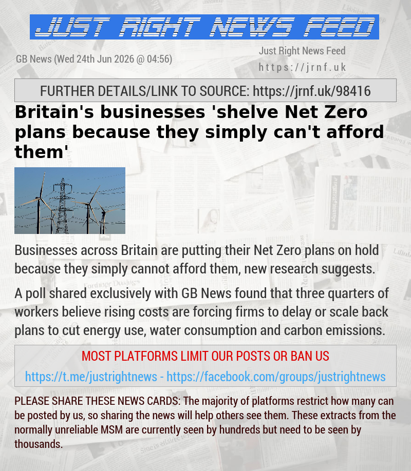 Britain’s businesses ’shelve Net Zero plans because they simply can’t afford them’