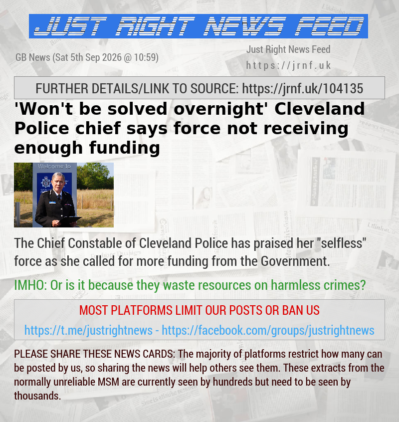 ’Won’t be solved overnight’ Cleveland Police chief says force not receiving enough funding