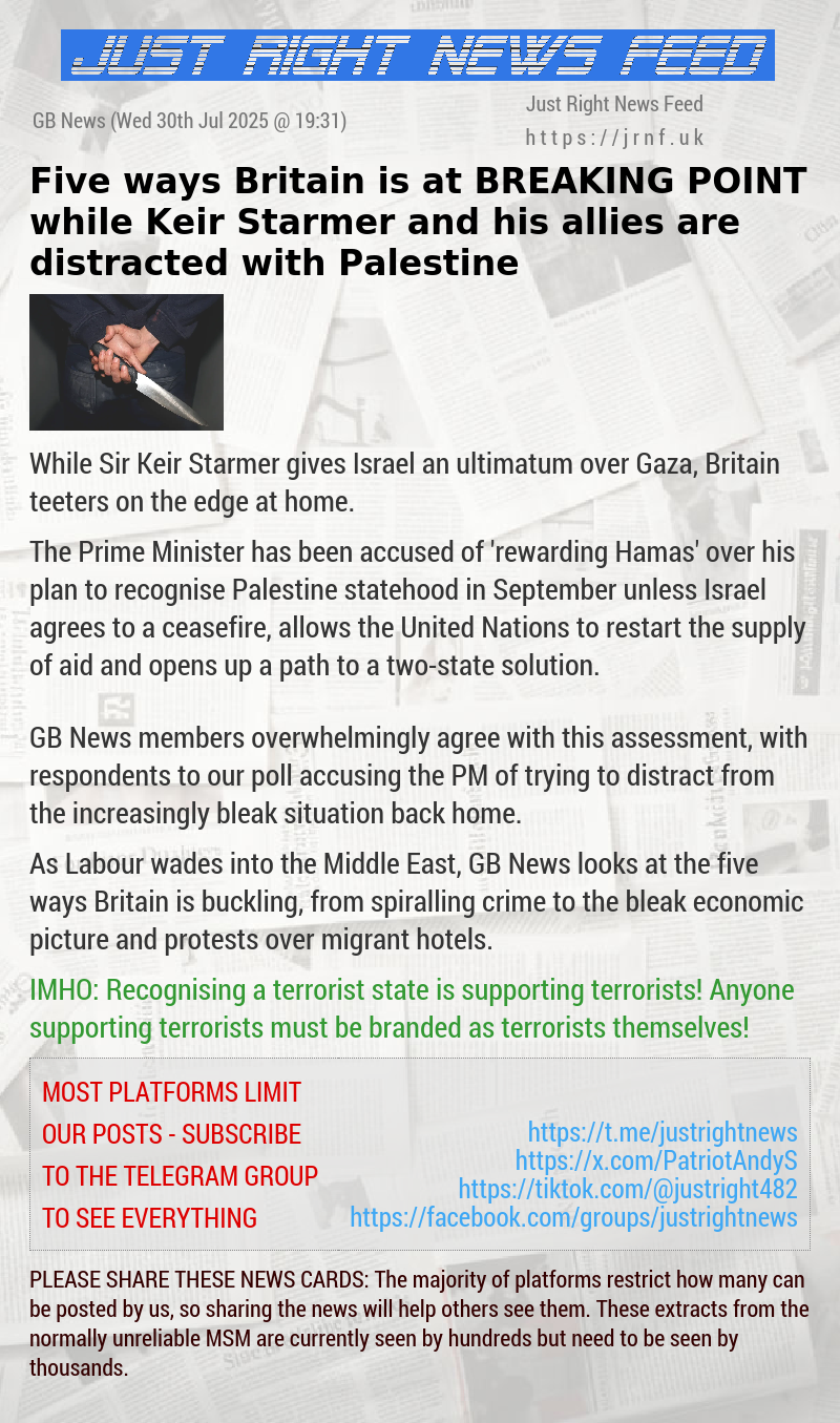 Five ways Britain is at BREAKING POINT while Keir Starmer and his allies are distracted with Palestine