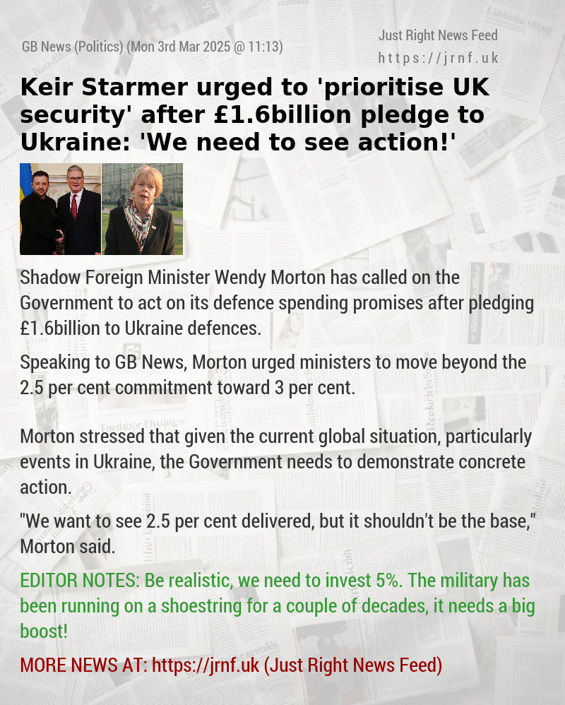 Keir Starmer urged to ’prioritise UK security’ after £1.6billion pledge to Ukraine: ’We need to see action!’