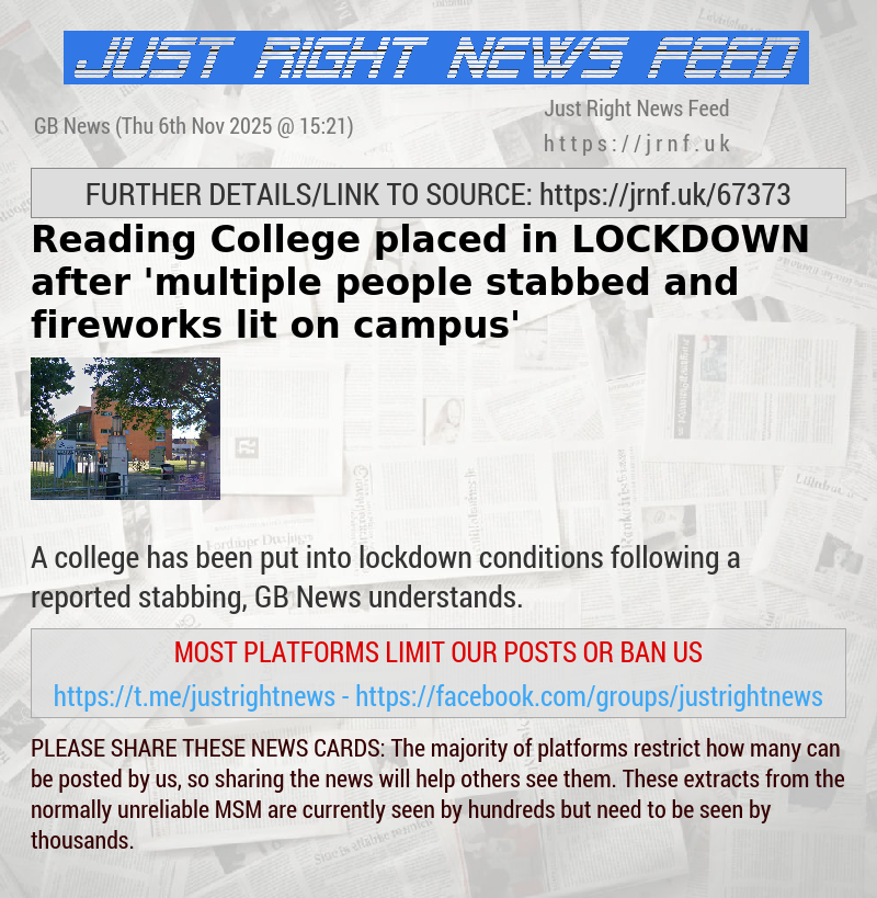 Reading College placed in LOCKDOWN after ’multiple people stabbed and fireworks lit on campus’