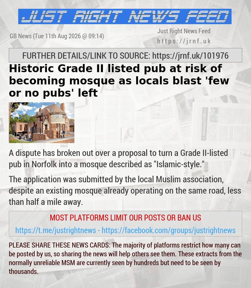 Historic Grade—II listed pub at risk of becoming mosque as locals blast ’few or no pubs’ left