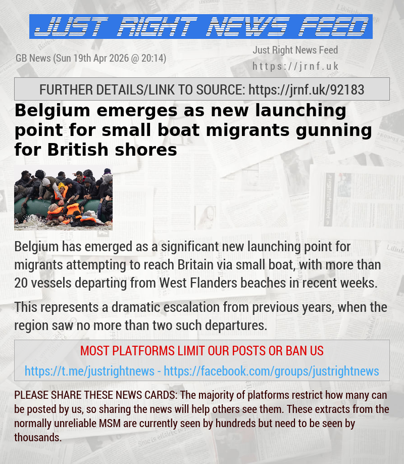 Belgium emerges as new launching point for small boat migrants gunning for British shores