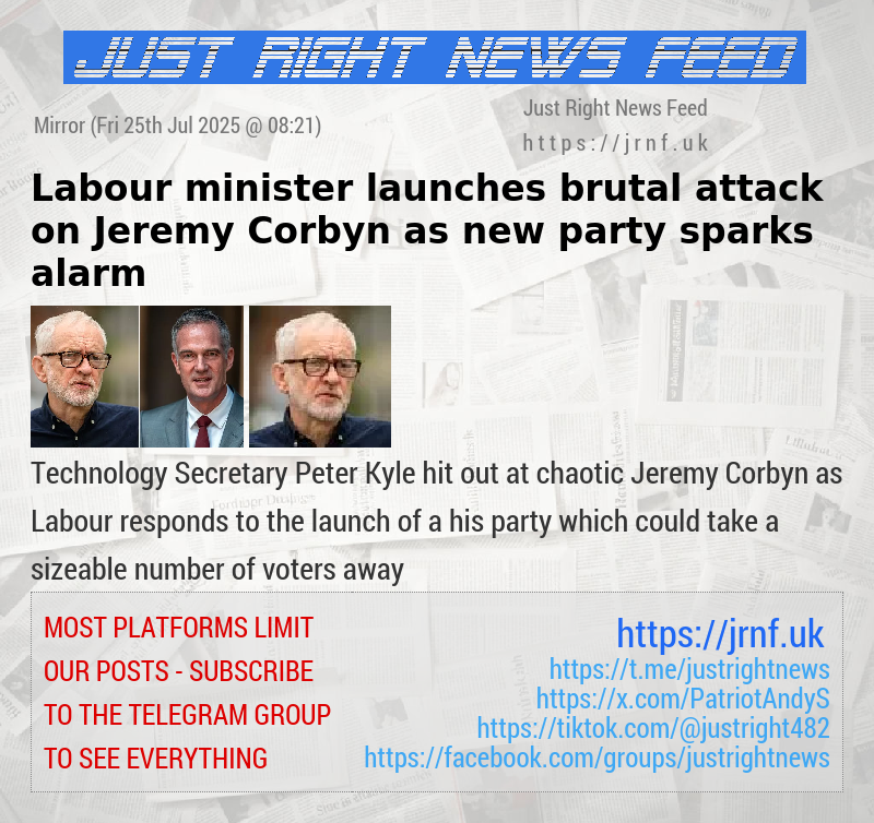Labour minister launches brutal attack on Jeremy Corbyn as new party sparks alarm