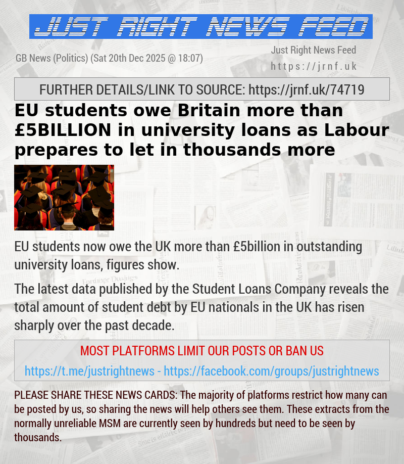 EU students owe Britain more than &pound;5BILLION in university loans as Labour prepares to let in thousands more