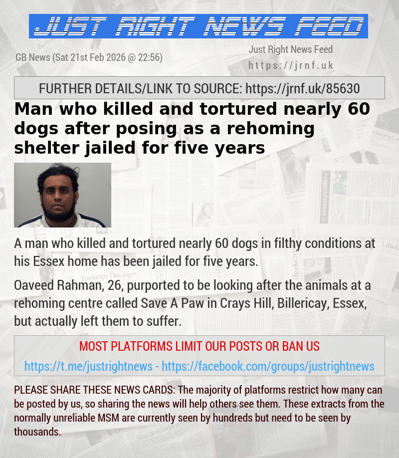 Man who killed and tortured nearly 60 dogs after posing as a rehoming shelter jailed for five years