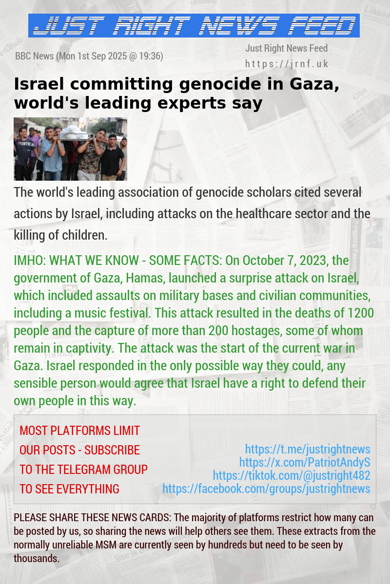 Israel committing genocide in Gaza, world’s leading experts say