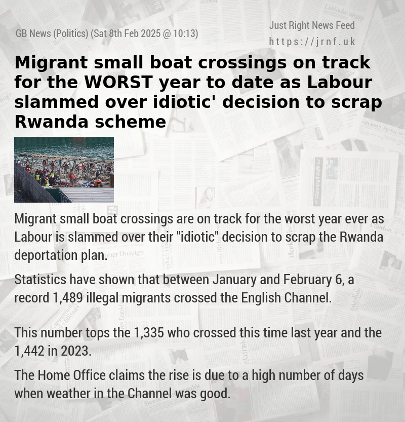 Migrant small boat crossings on track for the WORST year to date as Labour slammed over ‘idiotic’ decision to scrap Rwanda scheme